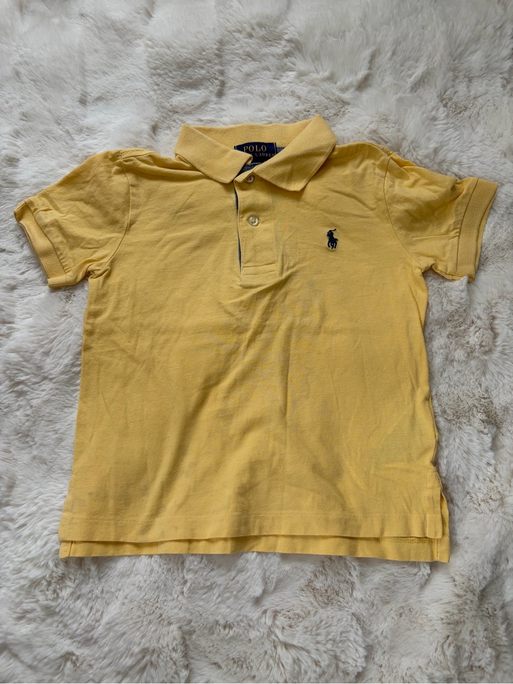 Polo by Ralph Lauren Boys' Yellow Polo with Navy Pony